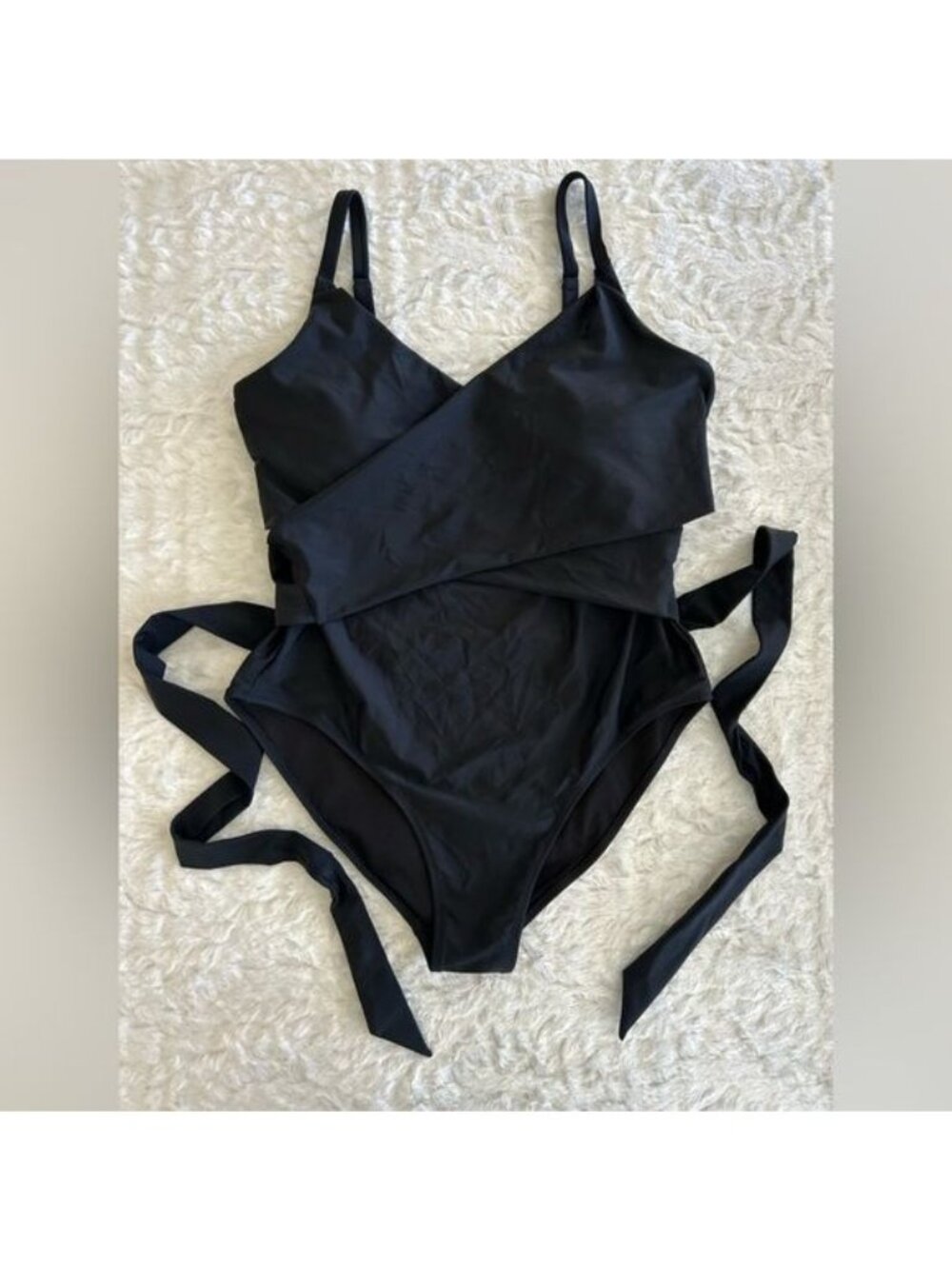 EUC Old Navy Black Slimming Tie Around One Piece Swimsuit - XXL, 2X